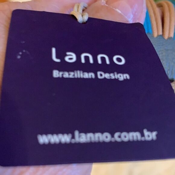 Lanno Brazilian design all leather unique wrap 6 1/2” bracelet - Picture 3 of 4